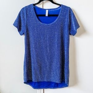 🌸4/$40 ✨NWOT Lularoe Sparkly Blue Perfect T